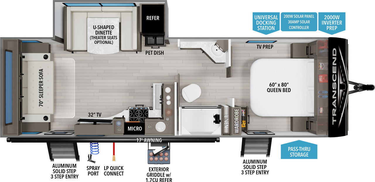 Image of floorplan for 2024 TRANSCEND 245RL by GRAND DESIGN